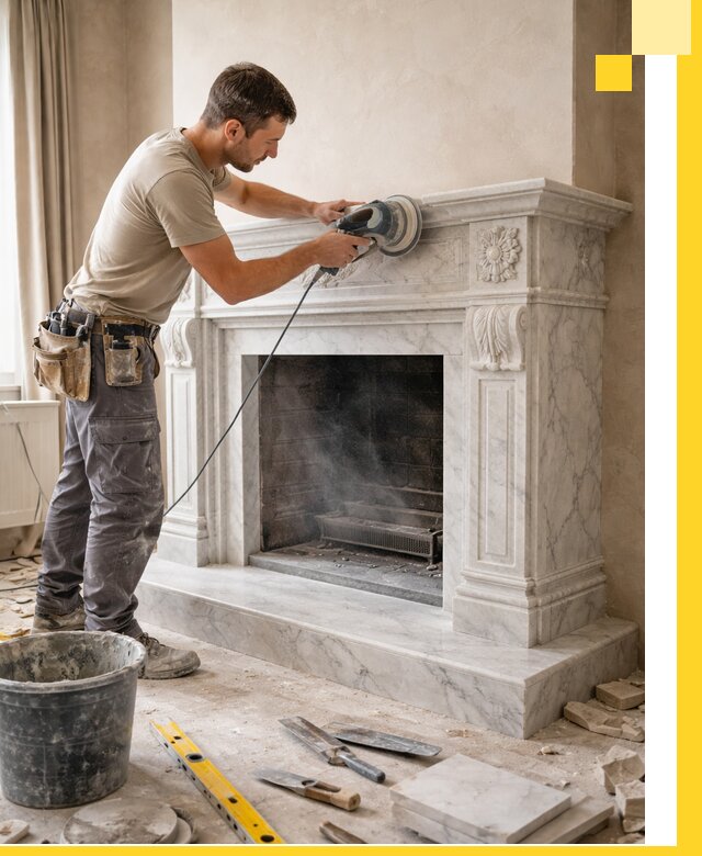 Изготовление и установка мраморных каминов в Нижнем Тагиле под ключ