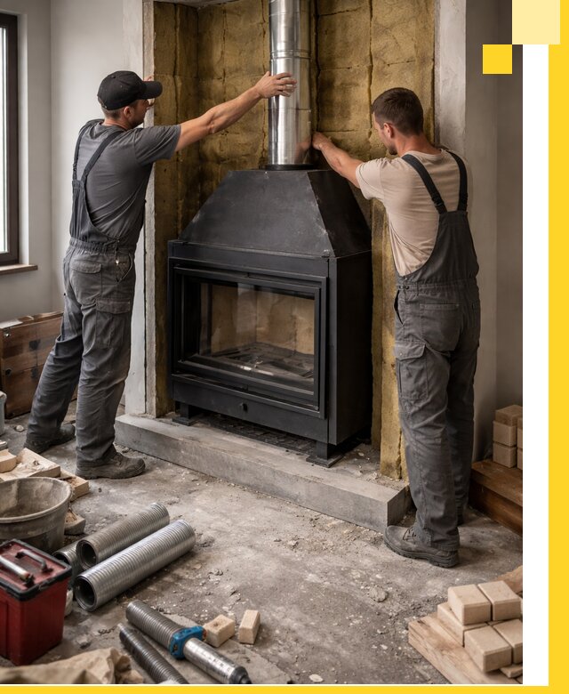 Изготовление и монтаж закрытых каминов в Нижнем Тагиле под ключ