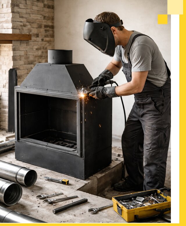 Продажа и установка металлических каминов в Нижнем Тагиле под ключ