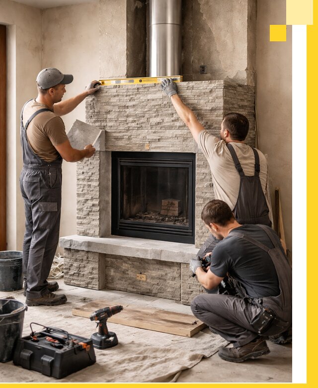 Профессиональный монтаж каминов под ключ в Нижнем Тагиле для дома