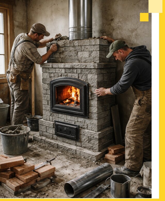 Производство, поставка и монтаж дровяных печей в Нижнем Тагиле