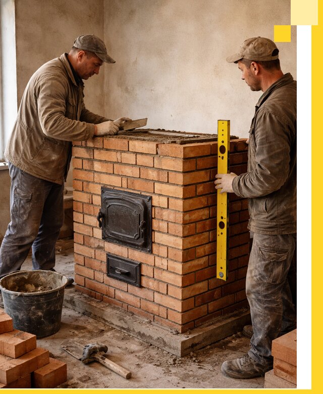 Отопительные печи под ключ в Нижнем Тагиле, установка и сборка