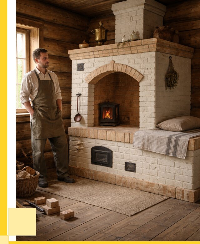 Русские печи с лежанкой под ключ в Нижнем Тагиле от 156135 р. ЭриданНжн