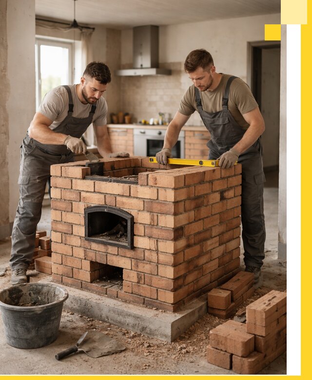 Установка и монтаж печей в частном доме в Нижнем Тагиле под ключ