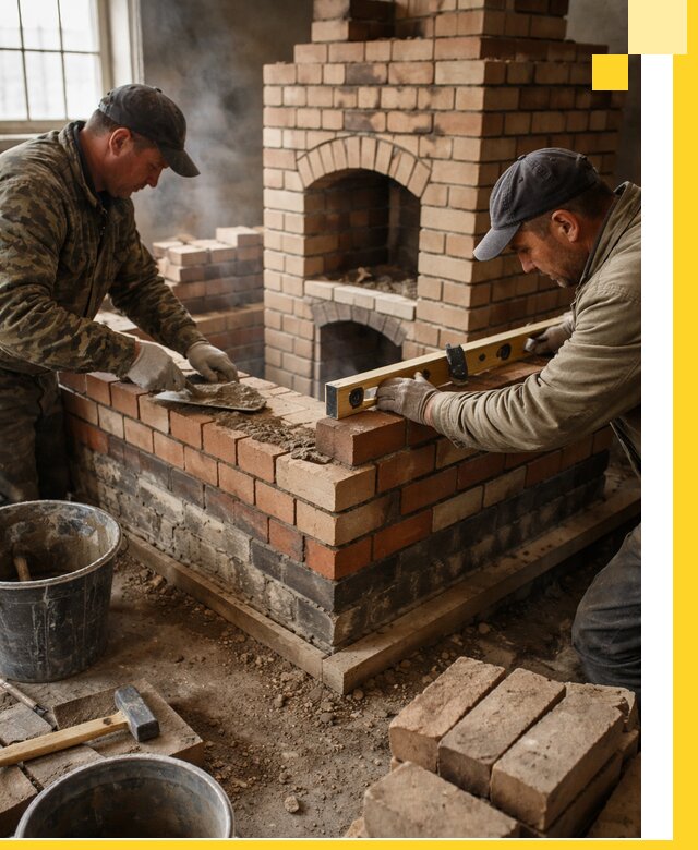 Изготовление и монтаж печей и каминов из кирпича в Нижнем Тагиле