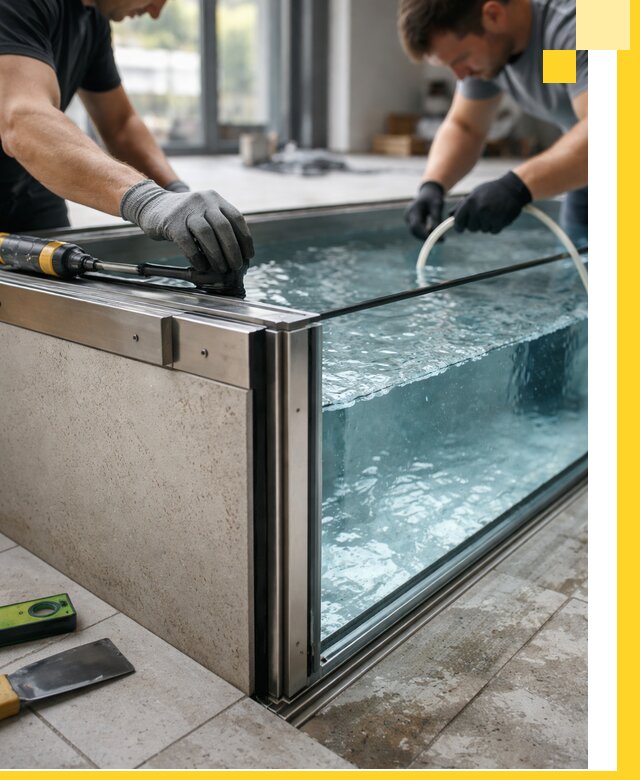 Проектирование и монтаж стеклянных бассейнов в Нижнем Тагиле