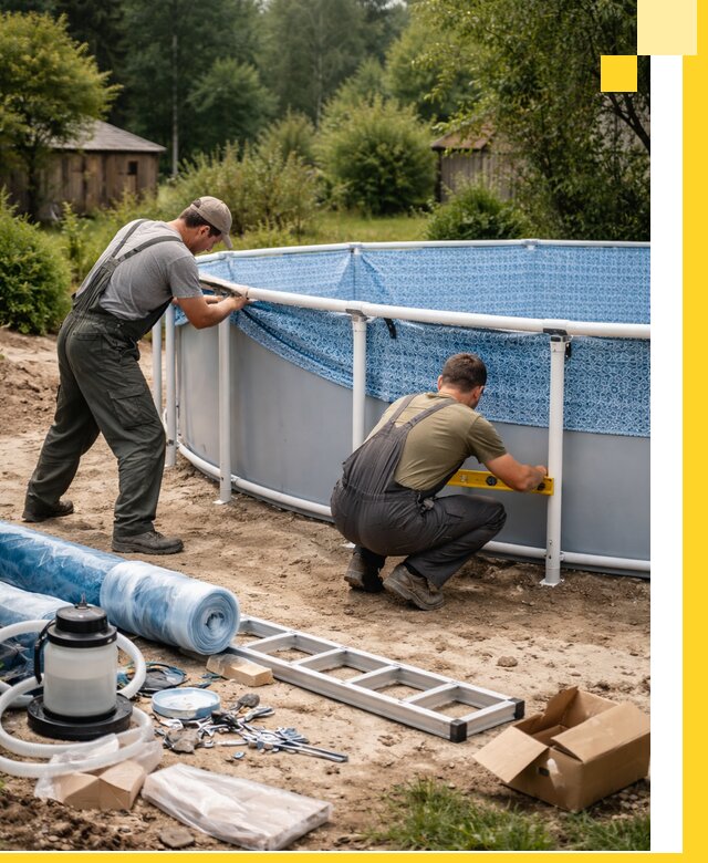 Установка и монтаж каркасных бассейнов в Нижнем Тагиле под ключ