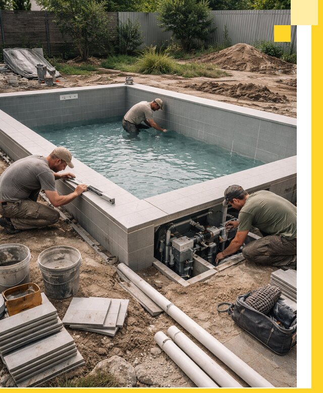 Строительство и монтаж бассейнов для дачи под ключ в Нижнем Тагиле