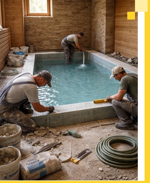 Проектирование и строительство бассейнов для бани в Нижнем Тагиле