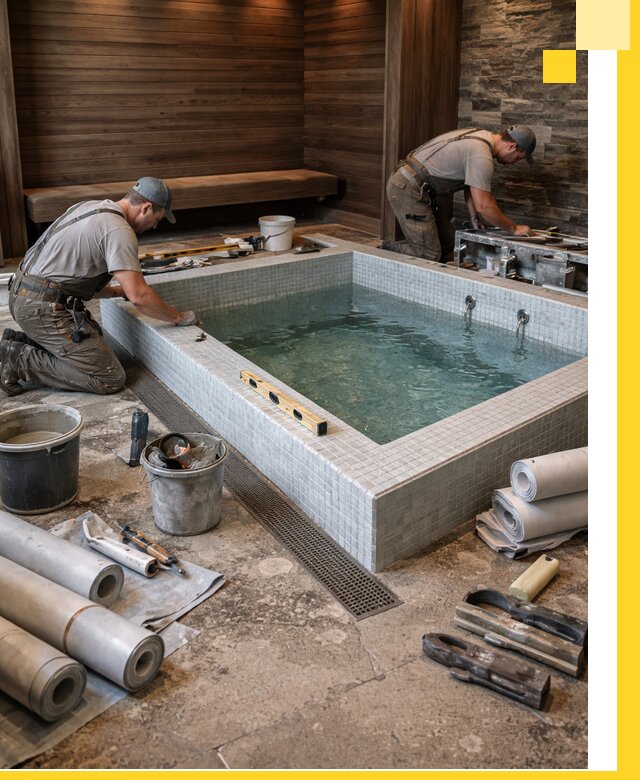 Установка и строительство бассейнов для сауны в Нижнем Тагиле