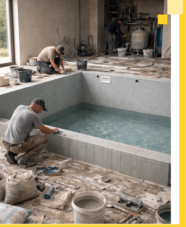 Строительство и монтаж бассейнов в помещении в Нижнем Тагиле