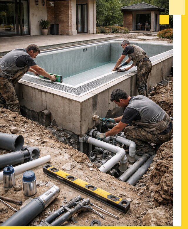 Строительство переливных бассейнов в Нижнем Тагиле под ключ