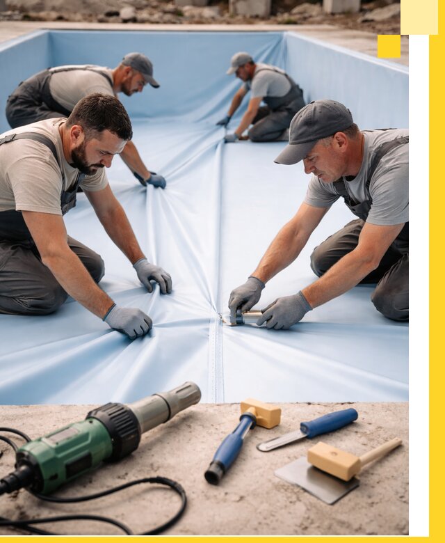 ПВХ пленка для бассейнов с монтажом и гарантией в Нижнем Тагиле