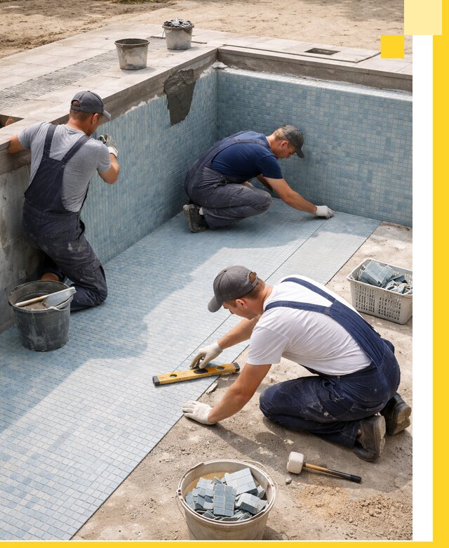 Укладка и установка плитки для бассейнов под ключ в Нижнем Тагиле