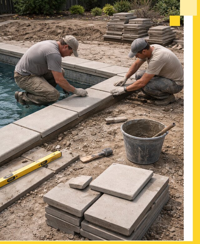 Установка и изготовление копингового камня для бассейнов в Нижнем Тагиле