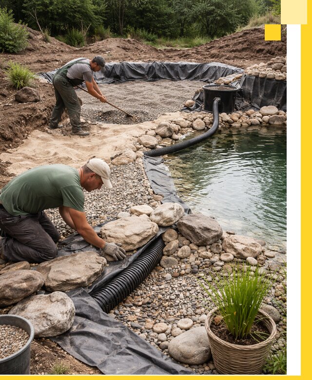 Строительство природных бассейнов и озер в Нижнем Тагиле под ключ