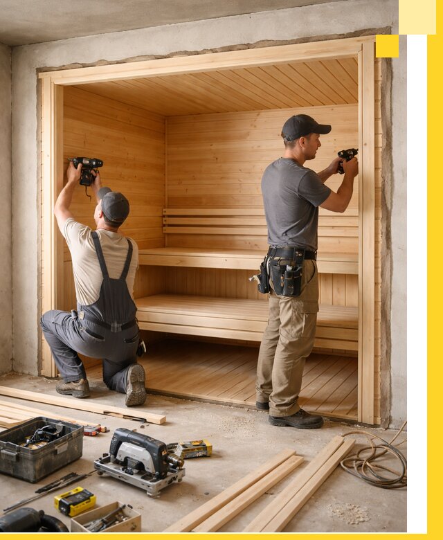 Монтаж саун под ключ в Нижнем Тагиле — проектирование и установка