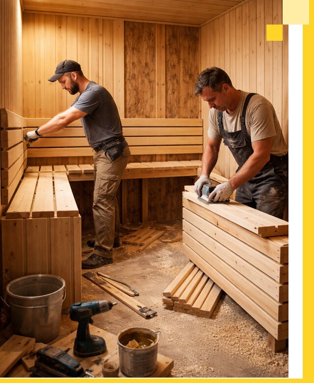 Профессиональный комплексный ремонт саун под ключ в Нижнем Тагиле