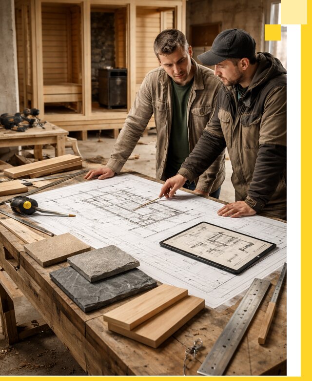 Проекты бань под ключ и планы строительства в Нижнем Тагиле