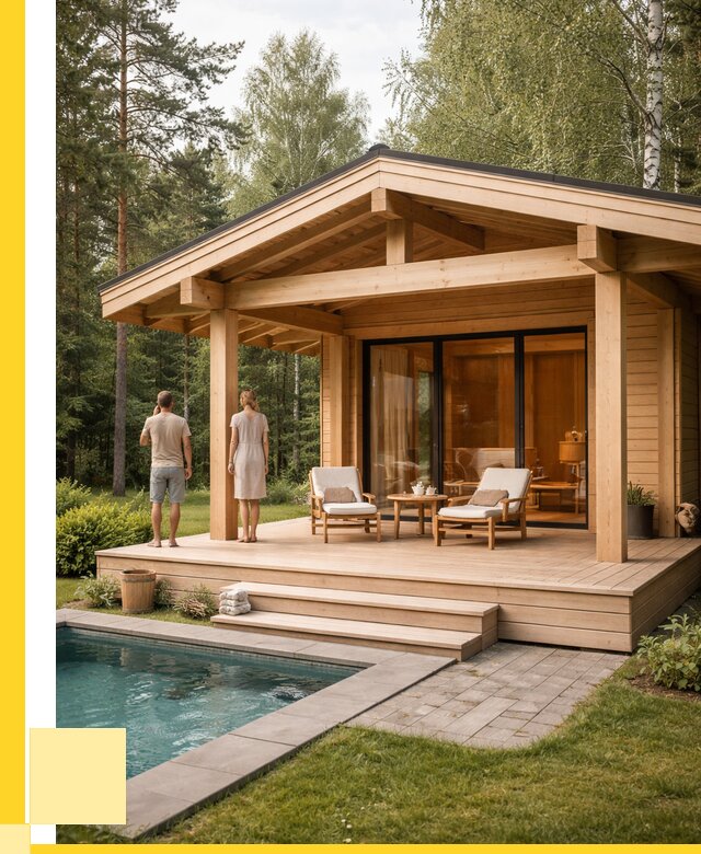 Бани с террасой под ключ в Нижнем Тагиле от 624540 р. | ЭриданНжн