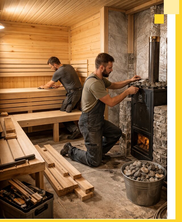 Дизайн и строительство интерьеров бань под ключ в Нижнем Тагиле