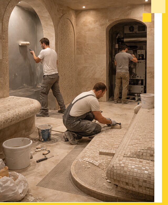 Строительство бани с хамамом и бассейном под ключ в Нижнем Тагиле