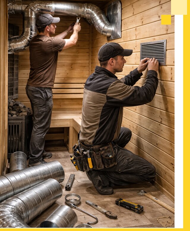 Проектирование и монтаж вентиляции бани в Нижнем Тагиле под ключ