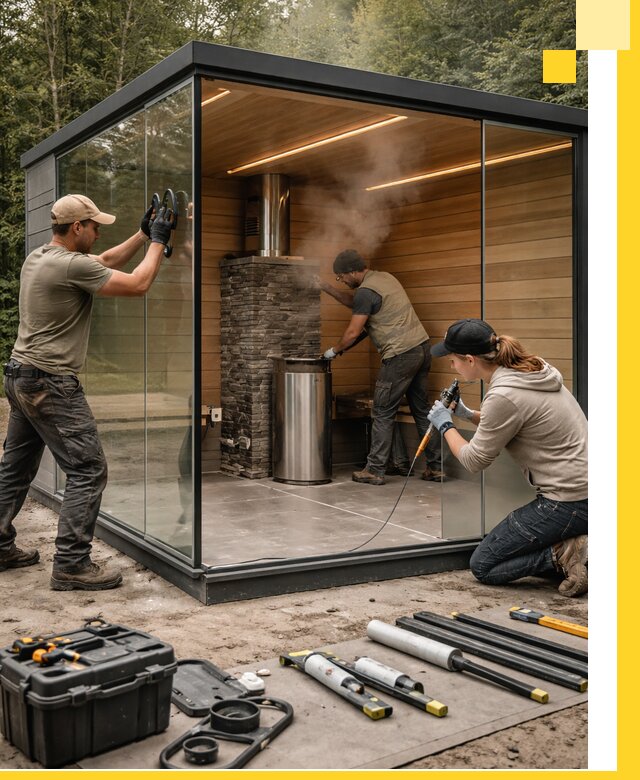 Проектирование и строительство стеклянных бань в Нижнем Тагиле