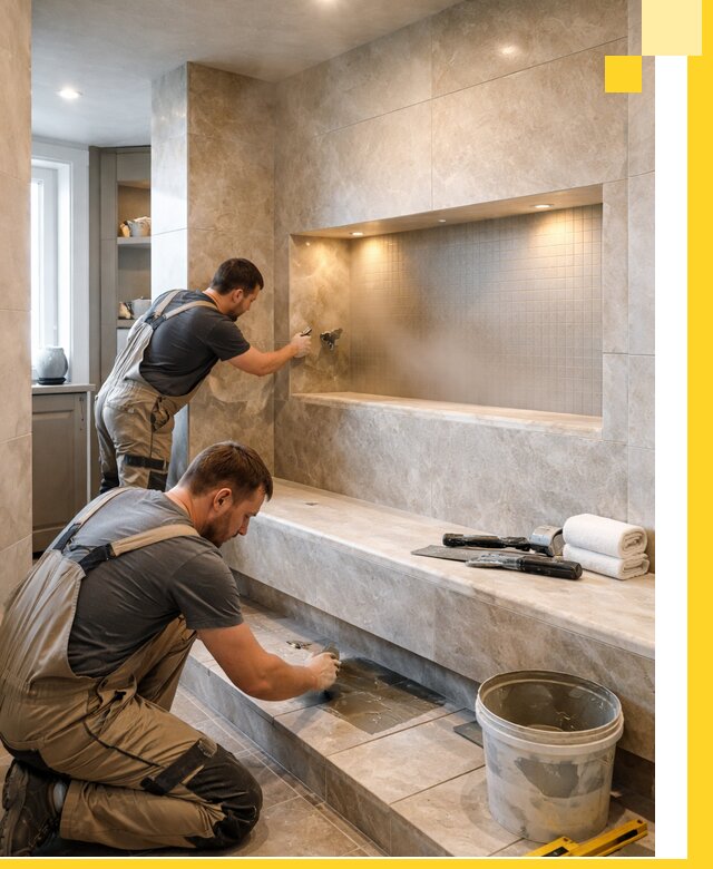 Профессиональное строительство хамама в квартире в Нижнем Тагиле